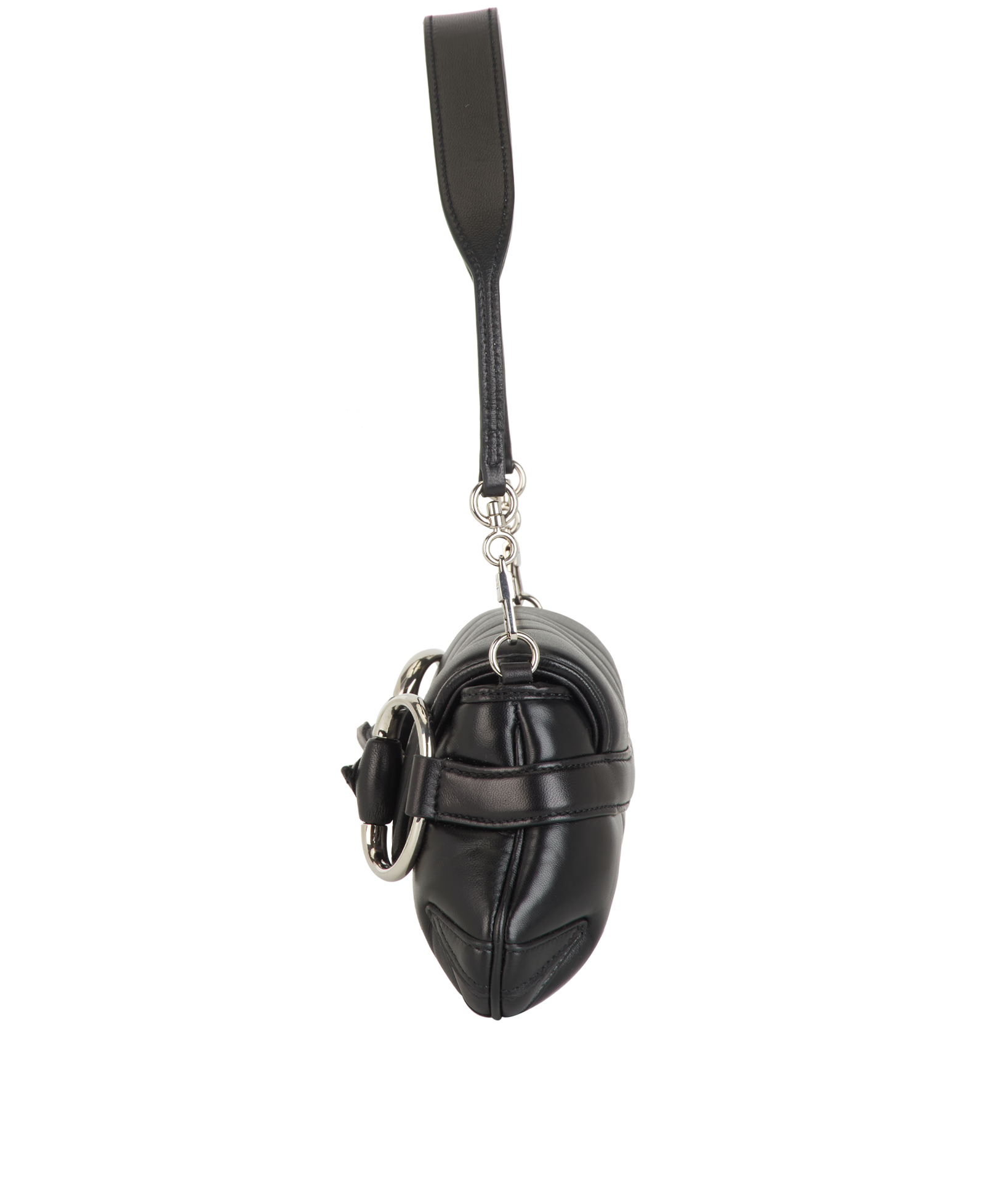 Small Chain Quilted Horsebit, &pound;1,100, Handbags, Black, Leather, Bottom view